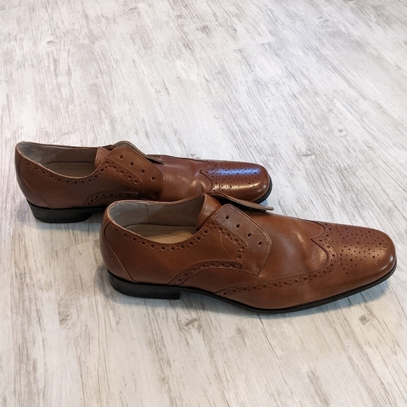 Stacy Adams Genuine Brown Leather‎ Oxford Men's Dress Shoes Size 11M - Picture 4 of 10